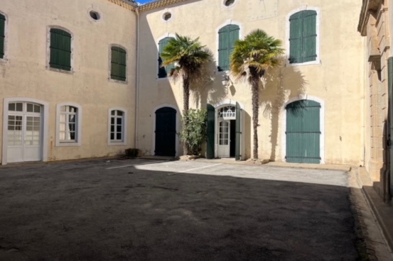 Ancien château médiéval , au coeur d'un village de plan circulaire dans l'Hérault, inscrit aux M H